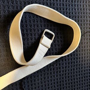 Men’s vintage woven ivory Timberland Pro Cut-To-Fit double loop belt, size M